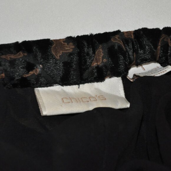 Chico's Leopard Print Maxi Skirt Size 1 (equivalent to size 8) - Black/Brown - Picture 3 of 4